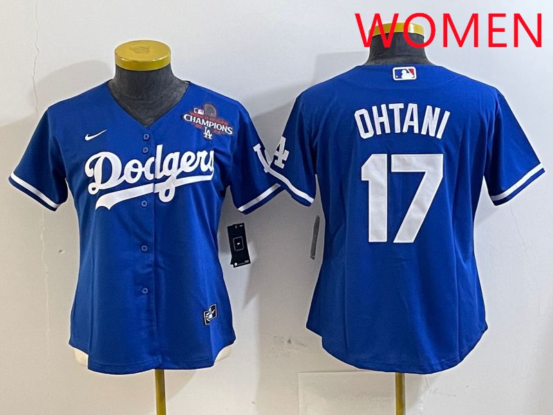 Women Los Angeles Dodgers 17 Ohtani Blue Game 2025 Nike MLB Jersey style 3183